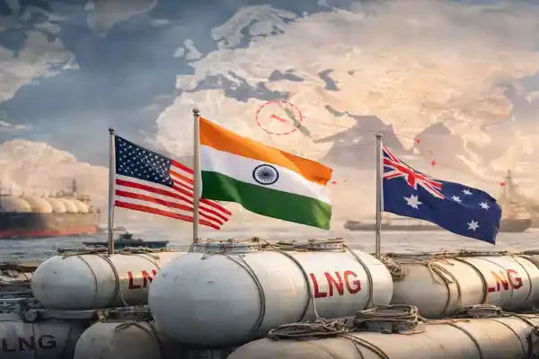 India energy shift LNG supply diversification with US and Australia amid Hormuz disruption and Qatar supply crisis