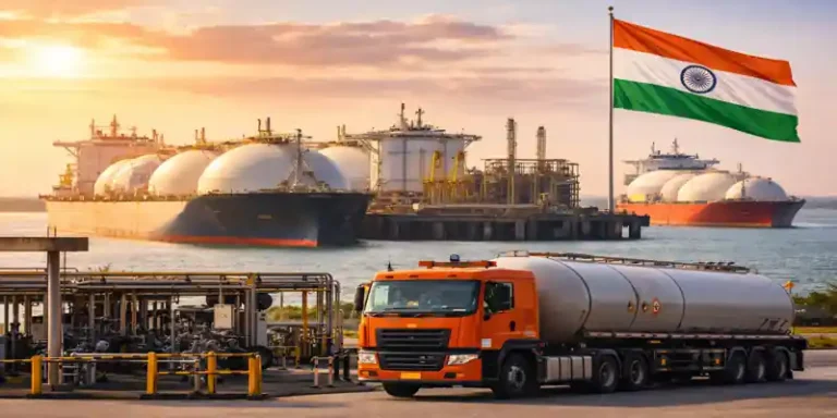 India LPG production rise and LNG imports supply ship
